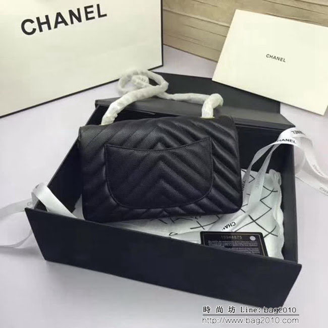 香奈兒CHANEL 升級版V線1116進口球紋皮單肩斜挎鏈條包 DSC1823